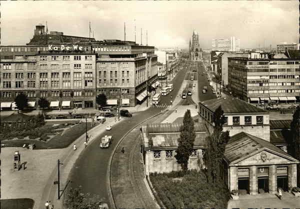 A view of Tauenzienstrasse in Berlin BRANDENBURG Germany