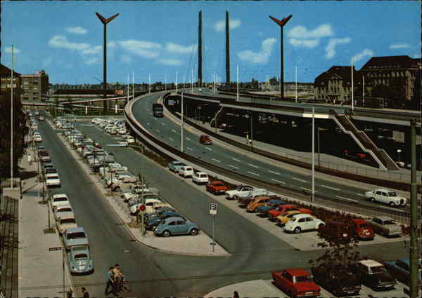 Rheinkniebrucke Dusseldorf Germany