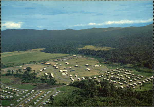 Aerial view Igam Barracks Lae Papua New Guinea South Pacific