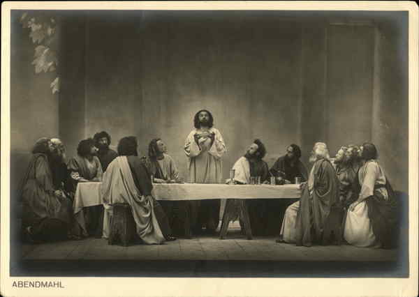 Last Supper - Officielle Fotokarte. Jubiläums-Passionsspiele 1934. Oberammergau