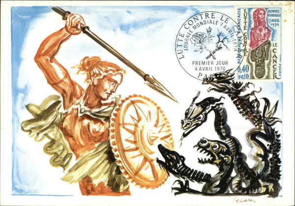 Lutte contre le Cancer, Journee Mondiale 7 avril 1970