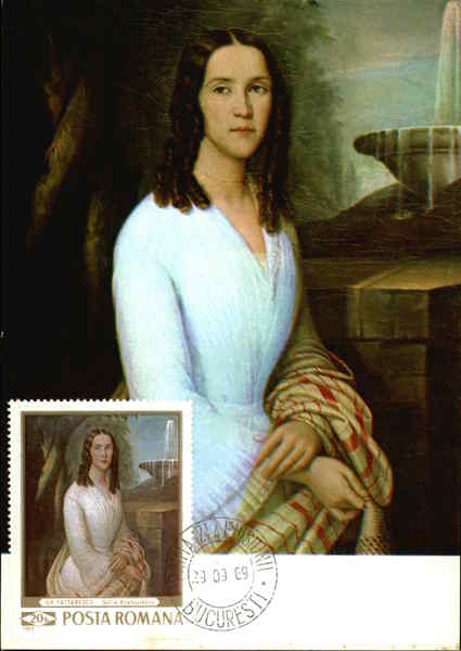 Gh. Tattarescu (1820-1894). Portrait of Sofia Kretzulescu Bucharest Romania