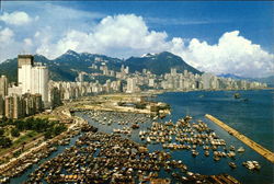 Victoria Looking Down from East District Hong Kong, Hong Kong China Postcard Postcard