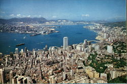 Hong Kong and Kowloon from the Peak China Postcard Postcard