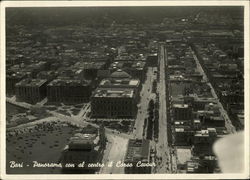 Panorama con al Centro il Corso Cavour Postcard