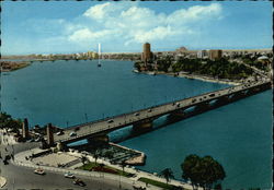 The Nile and Tahrir Bridge Postcard