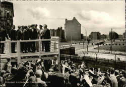President Kennedy at Checkpoint Charlie Postcard