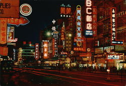 Nathan Road at Mongkok, Kowloon Postcard