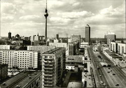 Berlin. View of part of the East-Berlin City with Television Tower Germany Postcard Postcard
