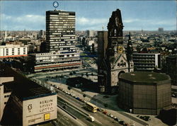 Berlin memorial church and Europe centre Postcard