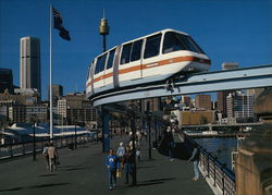 TNT'S Harbourlink Monorail on Pyrmont Bridge Postcard