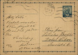 Czech Postal Card Postcard