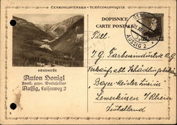 Czech Postal Card - Krkonose Postcard