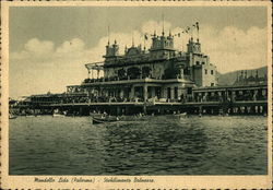 Mondello Lido - Stabilimento Balneare Palermo, Italy Postcard Postcard
