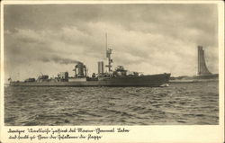 Germany Navy Destroyer Postcard
