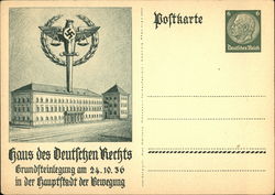 Nazi Postcard: Haus des Deutchen Rechts Postcard