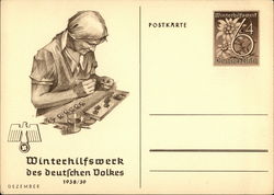 Winterhilfswerk des Deutschen Volkes 1938/39 Nazi Germany Postcard Postcard