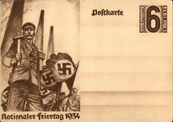 Nationaler Feiertag 1934 Nazi Propoganda Germany Nazi Germany Postcard Postcard
