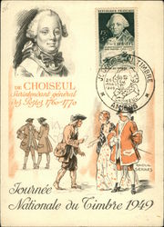Tournee Nationale du Timbre 1949 Postcard