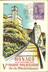 Ve Bourse Philatelique de la Mediterranee, 18-19 Decembre 1954 Postcard