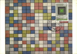 Piet Mondriaan (1872-1944) Composition checkerboard, bright colours Postcard
