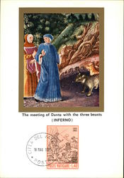 The meeting of Dante with the three beasts (Inferno) Postcard