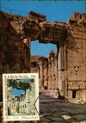 Baalbeck, Entrance of the Bacchus Temple Postcard