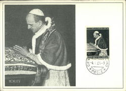 A portrait of pope Paul VI Postcard