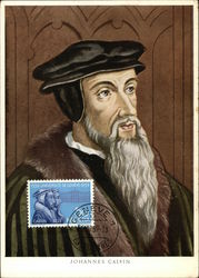A portrait of John Calvin Postcard