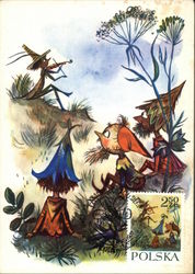An illustration from "Little Orphan Mary and the Gnomes" Postcard
