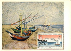 Boote von Saintes-Marie by Vincent Van Gogh Postcard