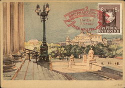 Blick auf das Burgtheater Vienna, Austria Postcard Postcard