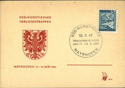 Sud-Nordtiroler Trachtentreffen Postcard
