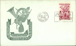 Bicentenatio. Implantation del Correo Fijo en el Rio de la Plata Maximum Cards Postcard Postcard