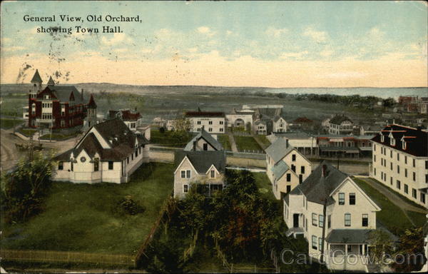 General View, Old Orchard, Showing Town Hall Old Orchard Beach Maine