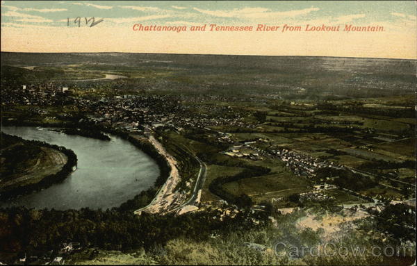 Chattanooga and Tennessee River from Lookout Mountain