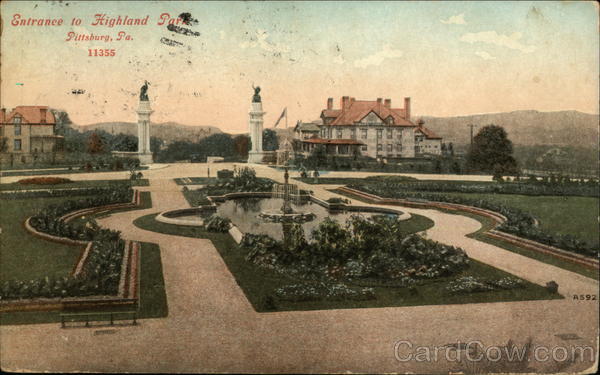 Entrance to Highland Park Pittsburgh Pennsylvania