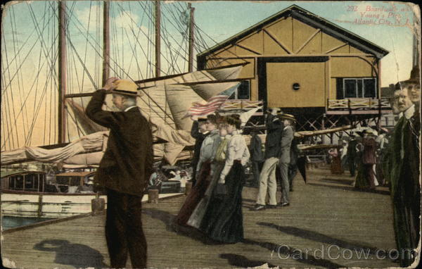Boardwalk and Young's Pier Atlantic City New Jersey