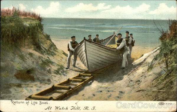 Return of Life Boat Watch Hill Rhode Island