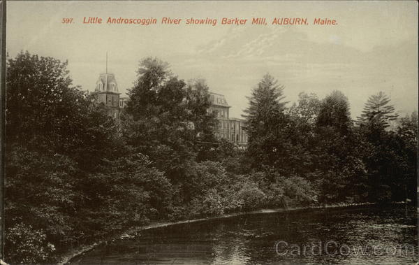 LIttle Androscoggin River showing Barker Mill Auburn Maine