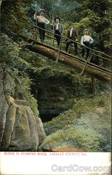 Scene in Starved Rock, LaSalle County, Ill Oglesby Illinois