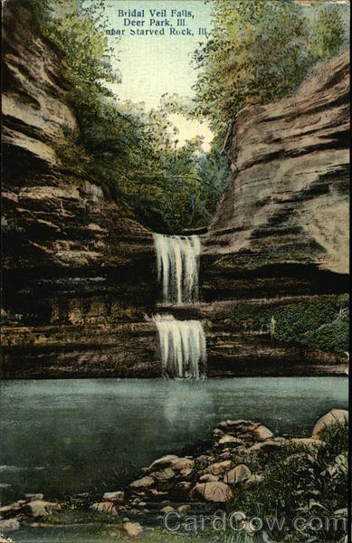 Bridal Veil Falls, Near Starved Rock, Ill Deer Park Illinois