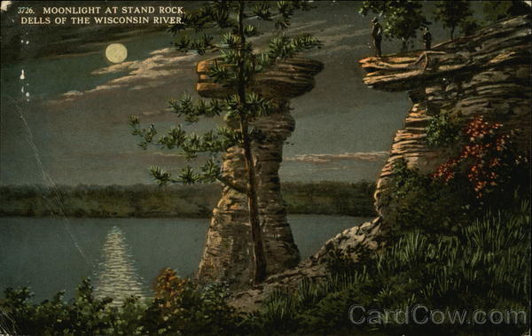 Moonlight at Stand Rock Dells of the Wisconsin River