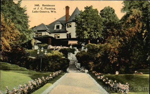 Residence of J. C. Fleming Lake Geneva Wisconsin