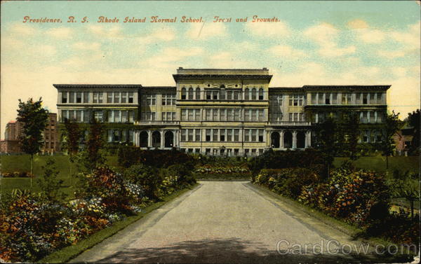 Rhode Island Normal School - Front and Grounds Providence