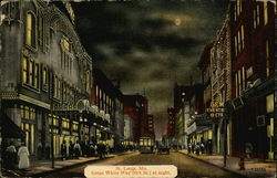 Great White Way - 6th Street, at Night St. Louis, MO Postcard Postcard