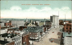 Main Street Winnipeg, MB Canada Manitoba Postcard Postcard