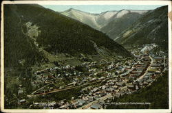 Aerial View of Town and Valley Wardner, ID Postcard Postcard