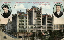 The Auditorium, Home of the Temple Baptist Church Postcard