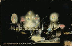 Fire Works at White City Postcard